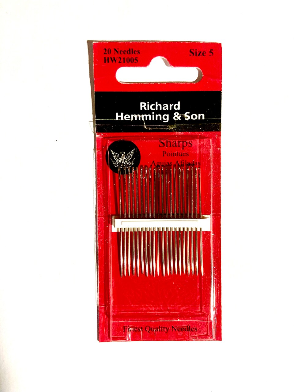 Hand Sewing Needles - Sharps --- Size 5 --- by Richard Hemming & Son®
